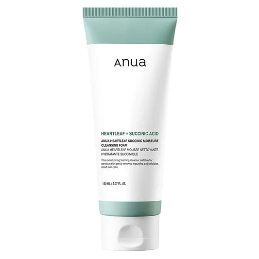 ANUA Heartleaf Succinic Moisture Cleansing Foam غسول البشرة المرطب من انوا