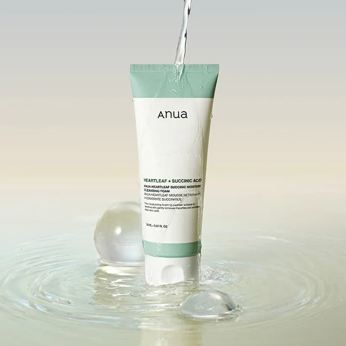 ANUA Heartleaf Succinic Moisture Cleansing Foam غسول البشرة المرطب من انوا
