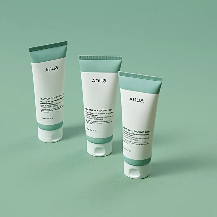 ANUA Heartleaf Succinic Moisture Cleansing Foam غسول البشرة المرطب من انوا
