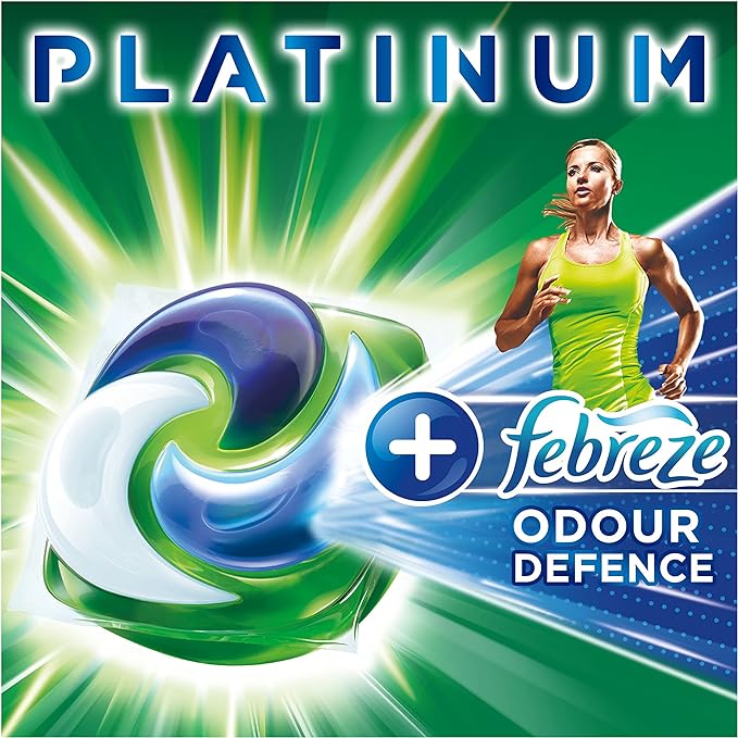 Ariel Platinum + Touch Of Febreze Odour Defence Pods - 50 Washes