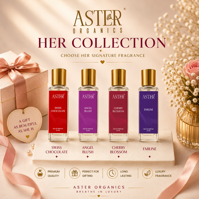 Aster Organics Her Collection Luxury Perfume Gift Box 4 x 20ml