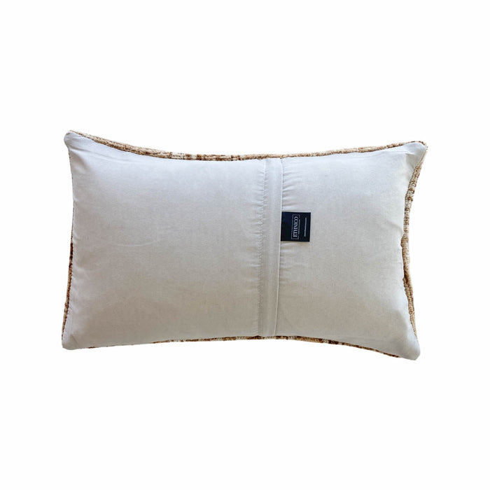 Barstow ii Handmade traditional Turkish oushak pillow cover made with vintage rugs 12x20 brown and beige