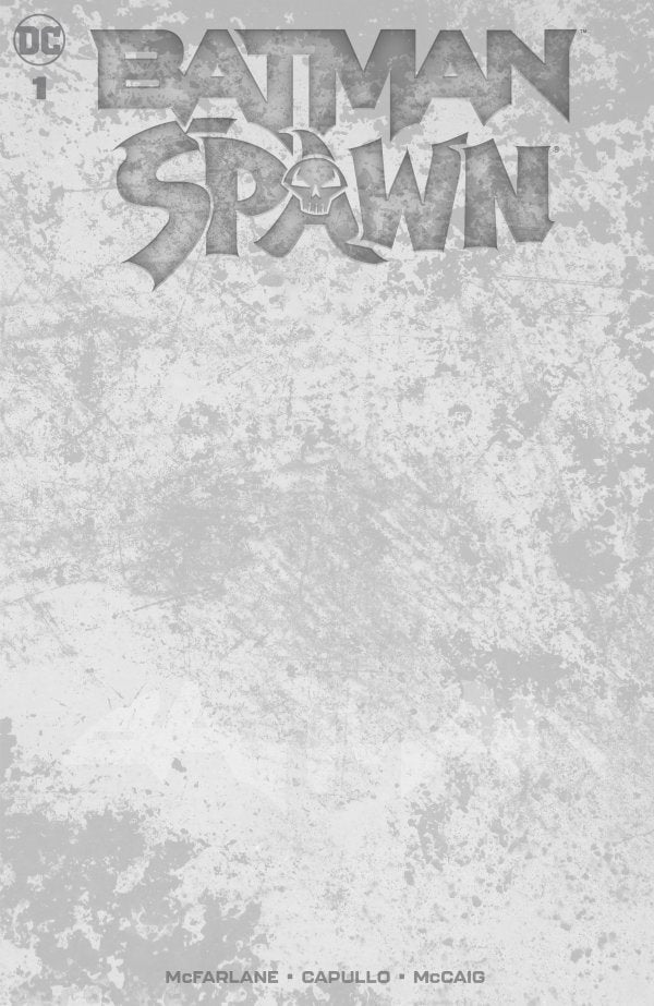 Batman / Spawn #1 Cover I Black & White Blank Variant