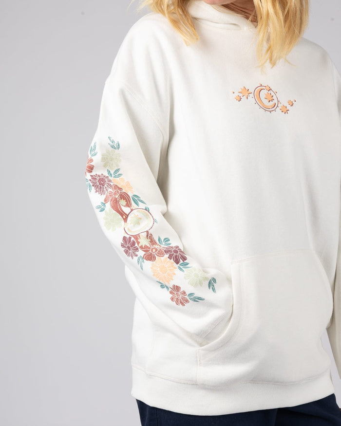 Better Days Womens Oversized Pop Hoodie in Cream