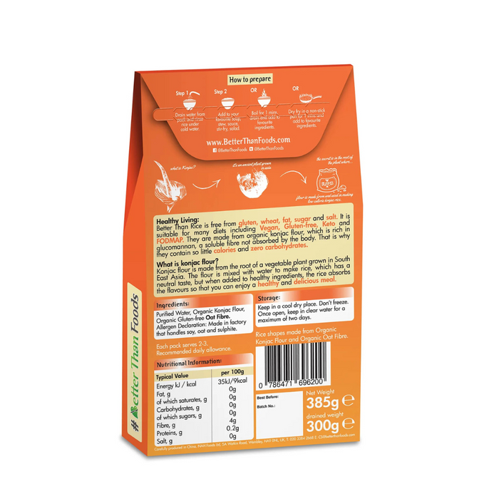 Better Than Organic & Gluten Free Keto Rice Shapes 385g