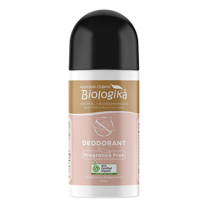 BIOLOGIKA Organic Fragrance Free Roll-on Deodorant - 70ml - L'Organic