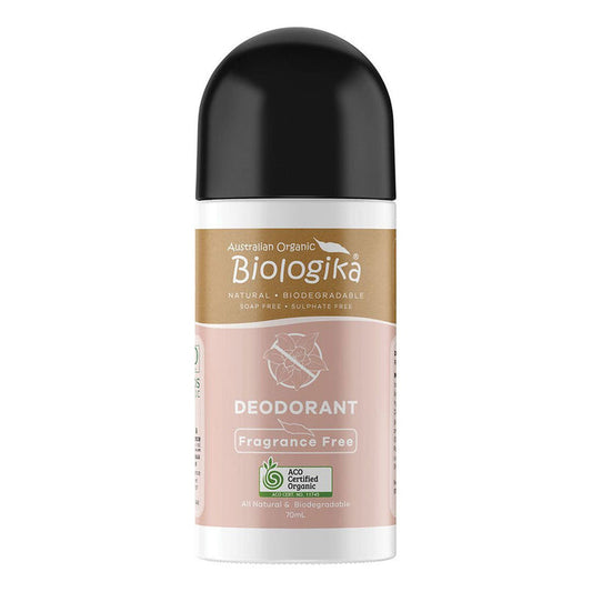 BIOLOGIKA Organic Fragrance Free Roll-on Deodorant - 70ml - L'Organic