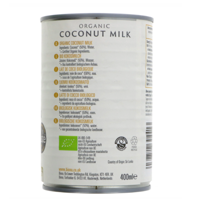 Biona Coconut Milk - Organic Classic Multipack (400mlx4)