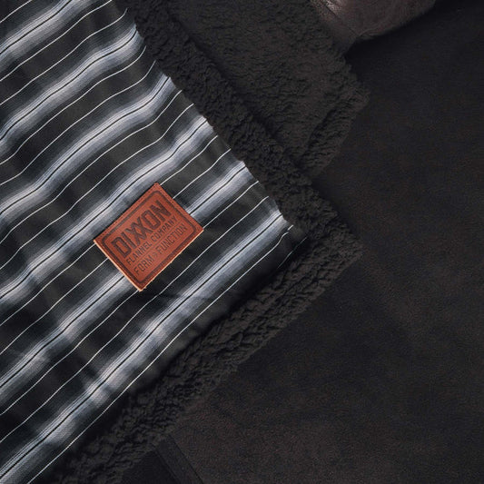 Black Serape Flannel Sherpa Blanket| Dixxon Flannel Co.