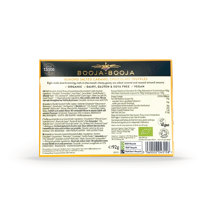 Booja Booja Almond Salted Caramel Chocolate Truffles (8s) 92g