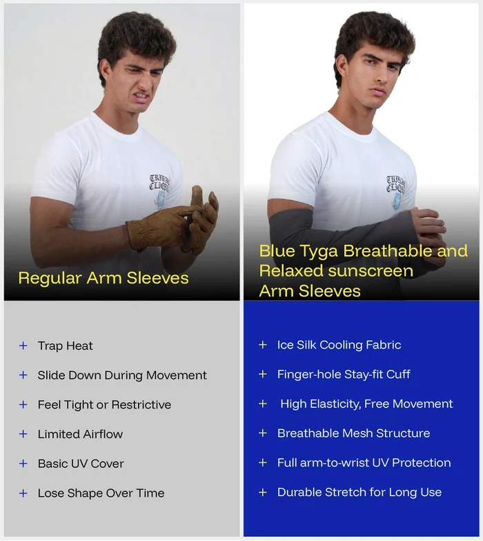 Breathable and relaxed fit sunscreen Arm sleeves