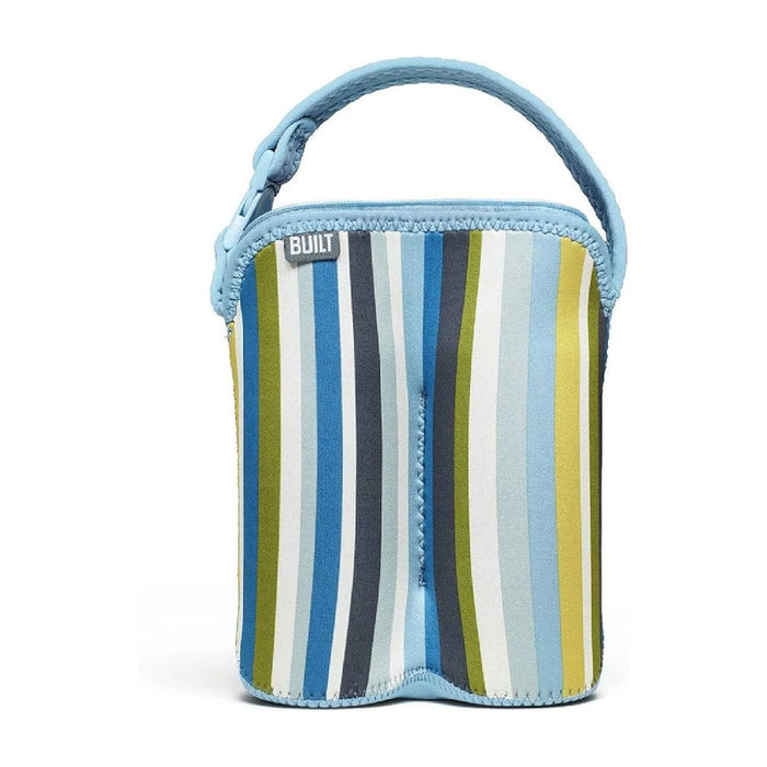 BUILT® Bottle Buddy Two-Bottle Tote Blue Stripes Cases Your Oil Tools