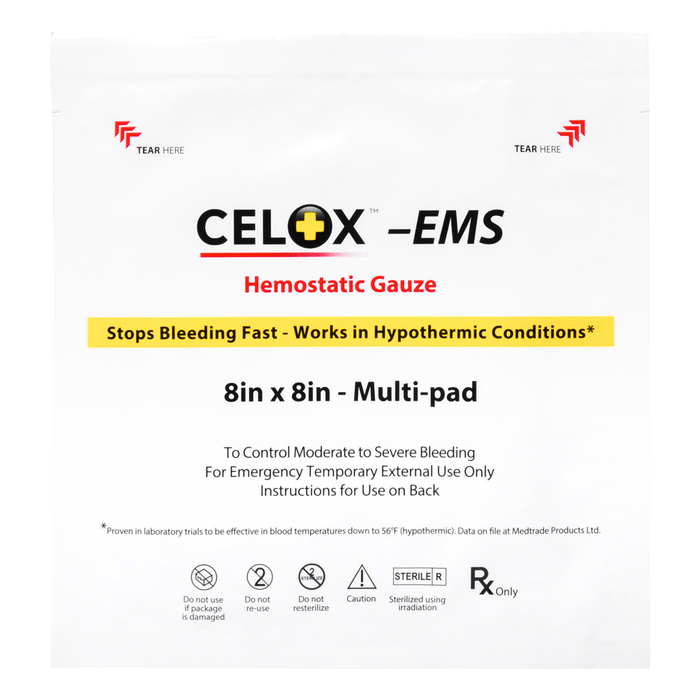 Celox EMS First Aid Gauze Pad 8 x 8