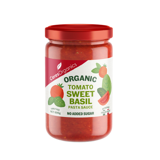Ceres Organics Tomato, Sweet Basil Pasta Sauce - 690g - L'Organic