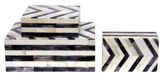 Chevron Natural Bone Box (Series 05) (Wholesale Price)