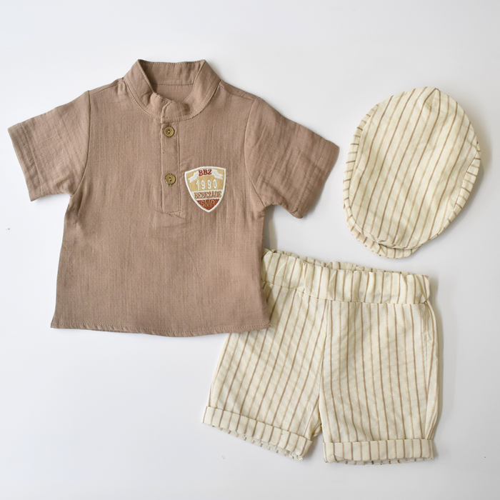 Chill & Striped Casual Short Set