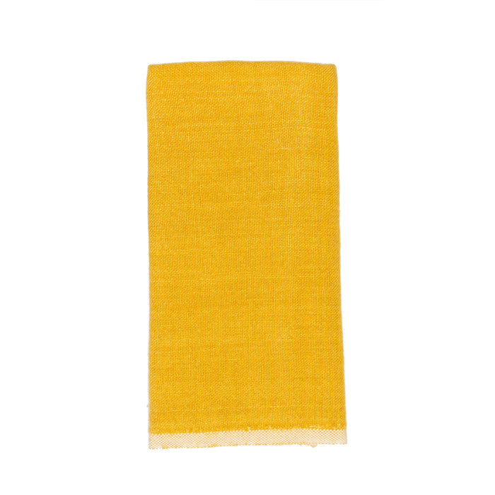 Chunky Linen Mustard Towels 20x30