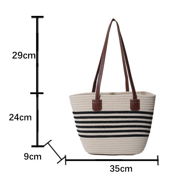 CL1344 - Casual Straw Woven Tote Bag