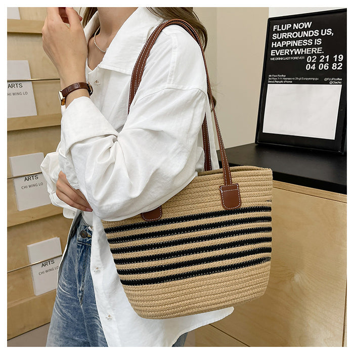 CL1344 - Casual Straw Woven Tote Bag