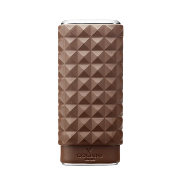 Colibri Quasar Brown Triple Cigar Case - LC250T4