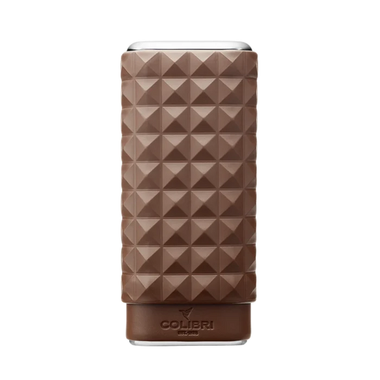 Colibri Quasar Brown Triple Cigar Case - LC250T4