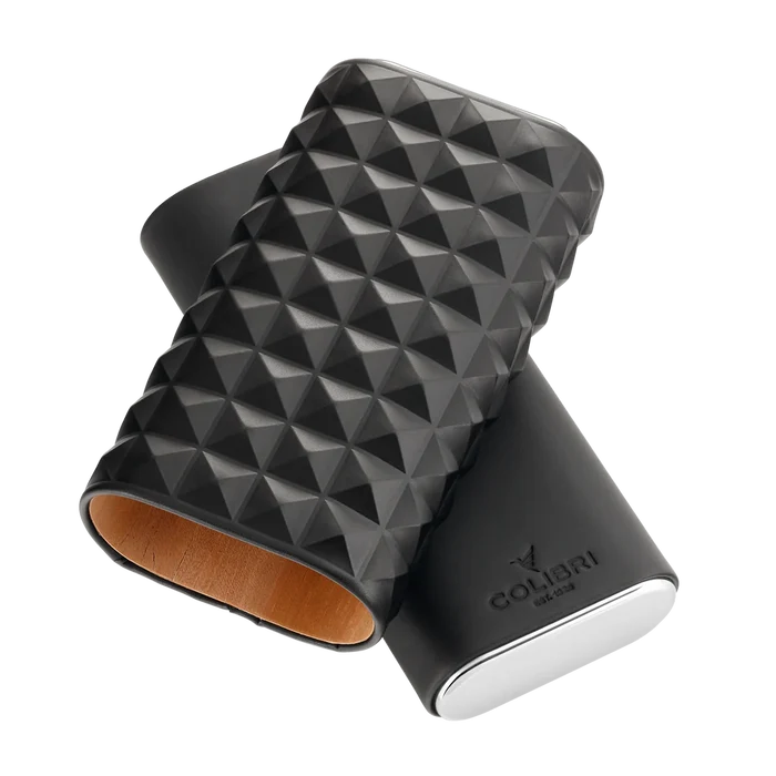 Colibri Quasar Navy Triple Cigar Case - LC250T3