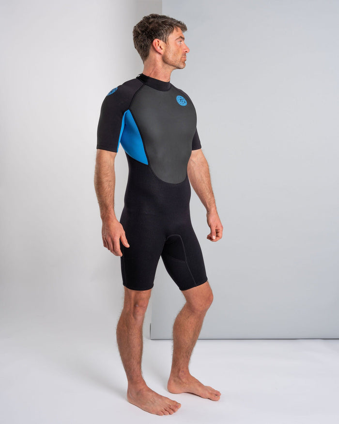 Core Mens 3/2 Shortie Wetsuit in Black/Blue