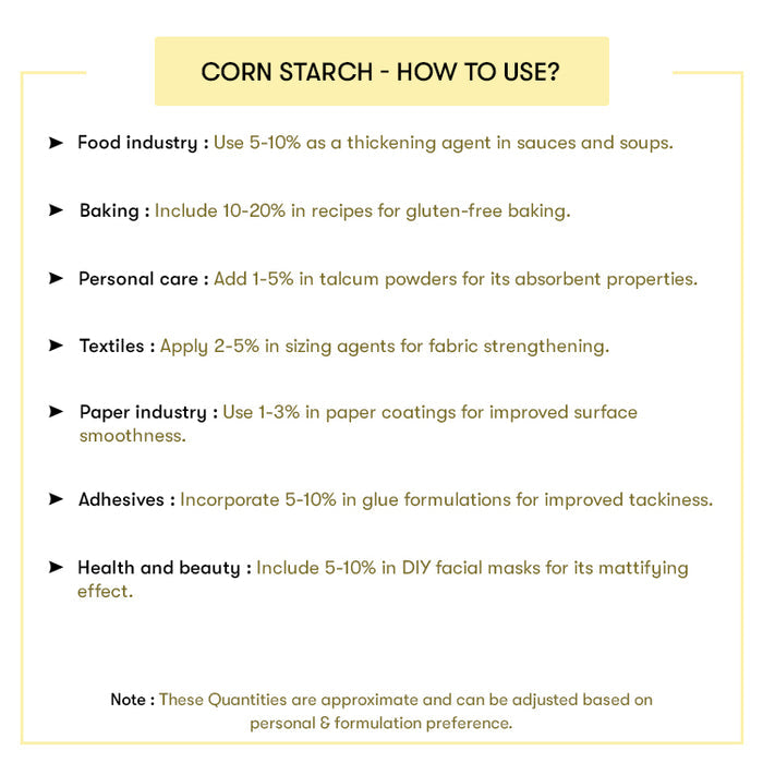How to USe Corn Starch