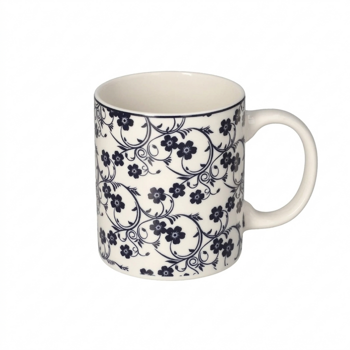 danny home blue floral porcelain coffee mug 400ml elegant tea cup – Pakistan