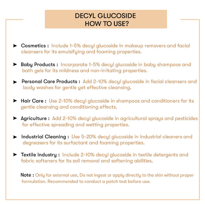 How to Use Decyl Glucoside