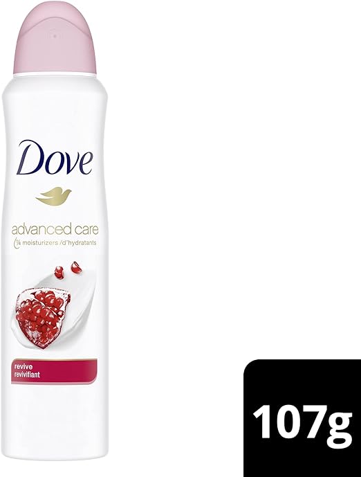 Dove Advanced Care Dry Spray Antiperspirant Deodorant for Women, Revive for 48 Hour Protection And Soft And Comfortable Underarms, 107g - Shoppers-kart.com