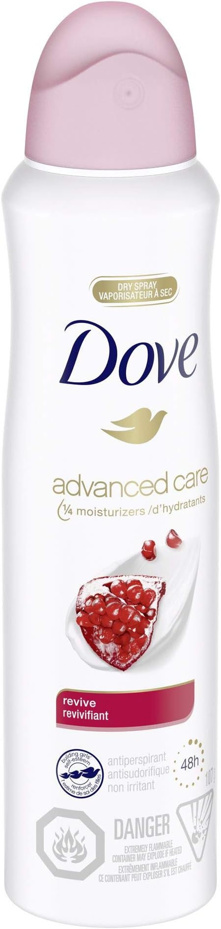 Dove Advanced Care Dry Spray Antiperspirant Deodorant for Women, Revive for 48 Hour Protection And Soft And Comfortable Underarms, 107g - Shoppers-kart.com