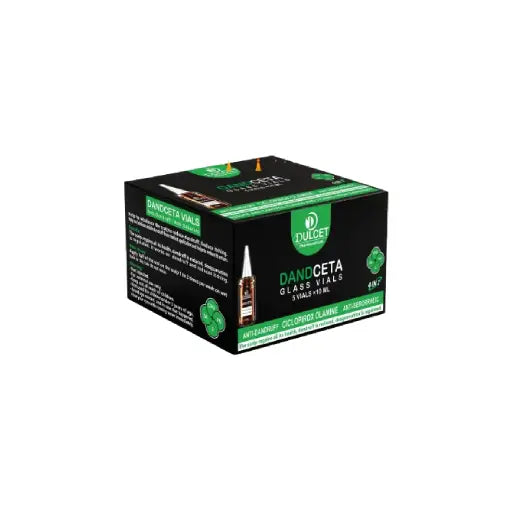Dulcet Dandceta Anti-Dandruff Glass Vials (5 Vials * 10ml)  - أمبولات دالسيت داندسيتا المضادة للقشرة (5 أمبولات × 10 مل)