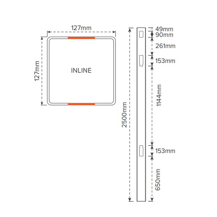 Oxworks East Hampton PVC Inline Post - 127 127 2500mm - - Image 2