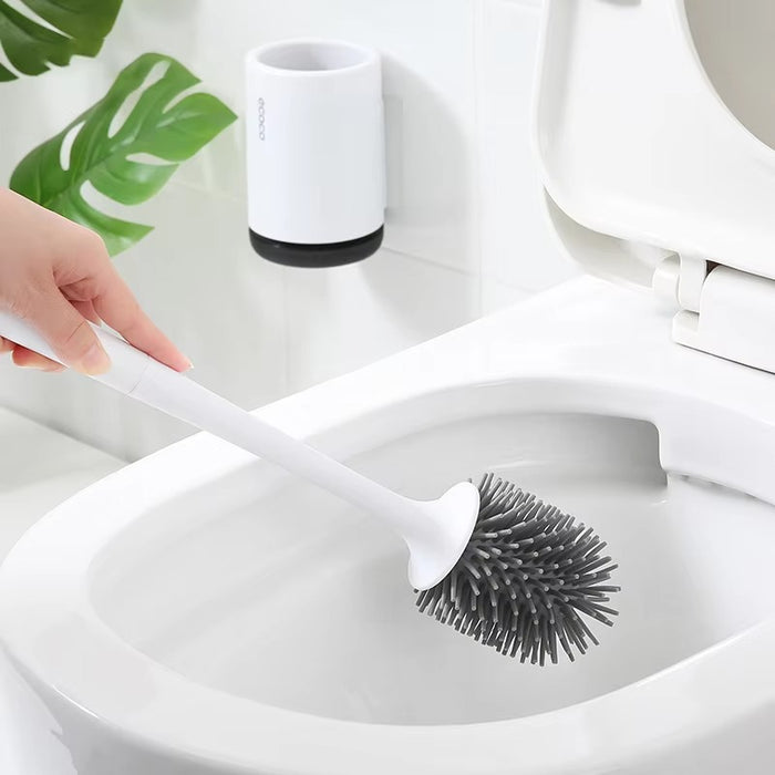 ECOCO Wall-Mounted Silicone Toilet Brush – Hygienic, Quick Drying Bathroom Tool – Home Hatch Pakistan