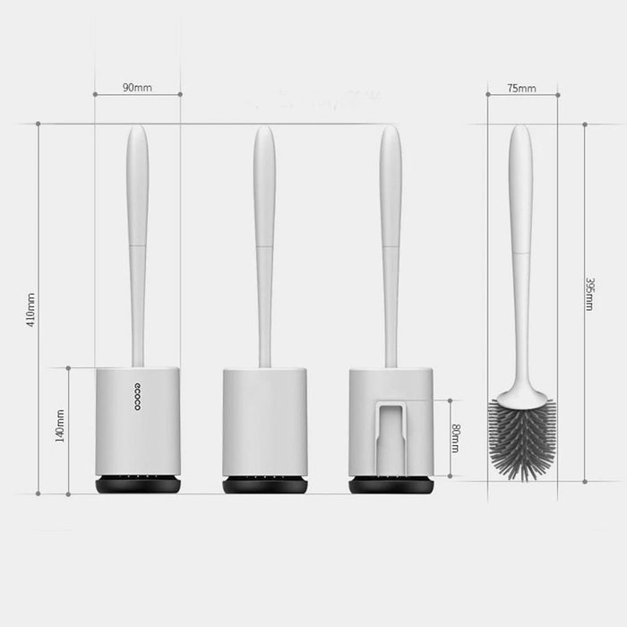 ECOCO Wall-Mounted Silicone Toilet Brush – Hygienic, Quick Drying Bathroom Tool – Home Hatch Pakistan