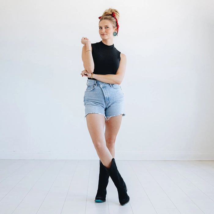 Emma Jane Boot - Soft Black Suede
