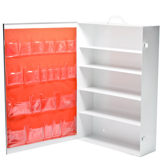 First Aid Cabinet Industrial 5 Shelf Metal Empty