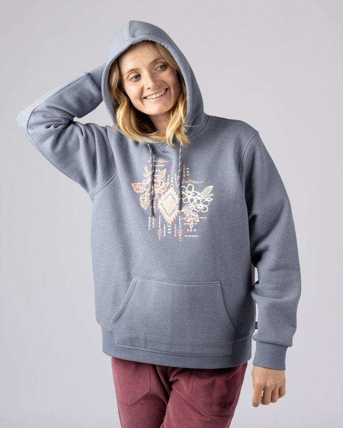 Flow Womens Pop Hoodie in Blue