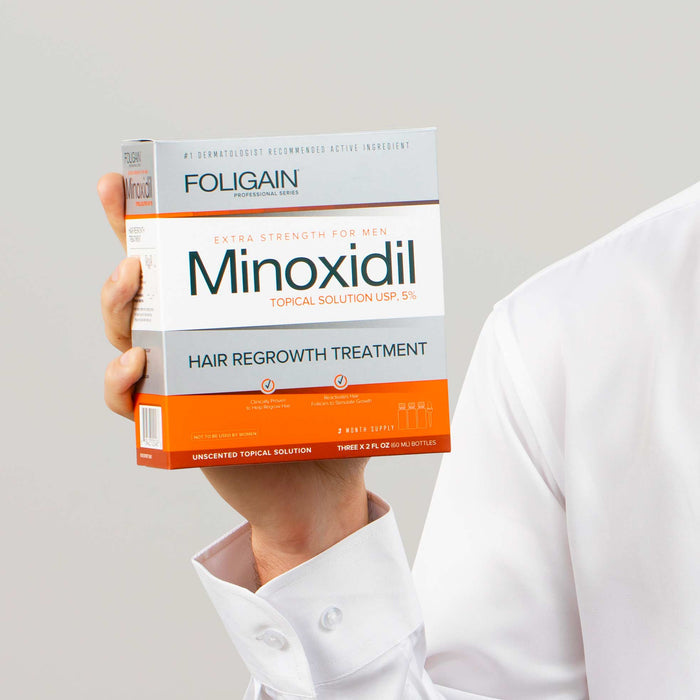 FOLIGAIN Minoxidil 5% Hair Regrowth Treatment For Men 6 Month Supply - FOLIGAIN