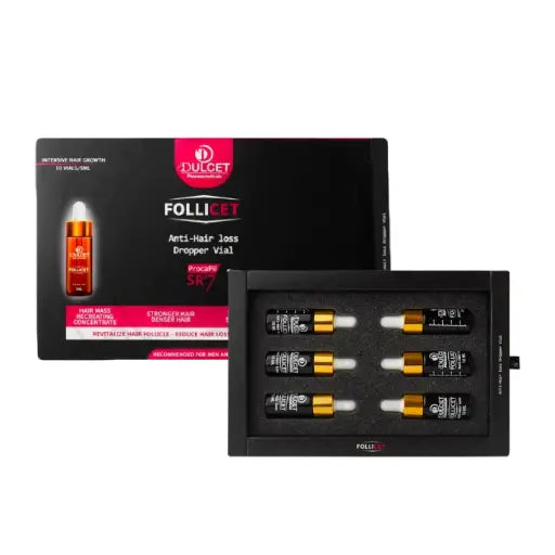 Follicet Anti-Hair Loss Dropper Vials (6*10ml) - أمبولات قطارة فوليسيتا المضادة لتساقط الشعر من دالسيت (6 أمبولات × 10 مل)