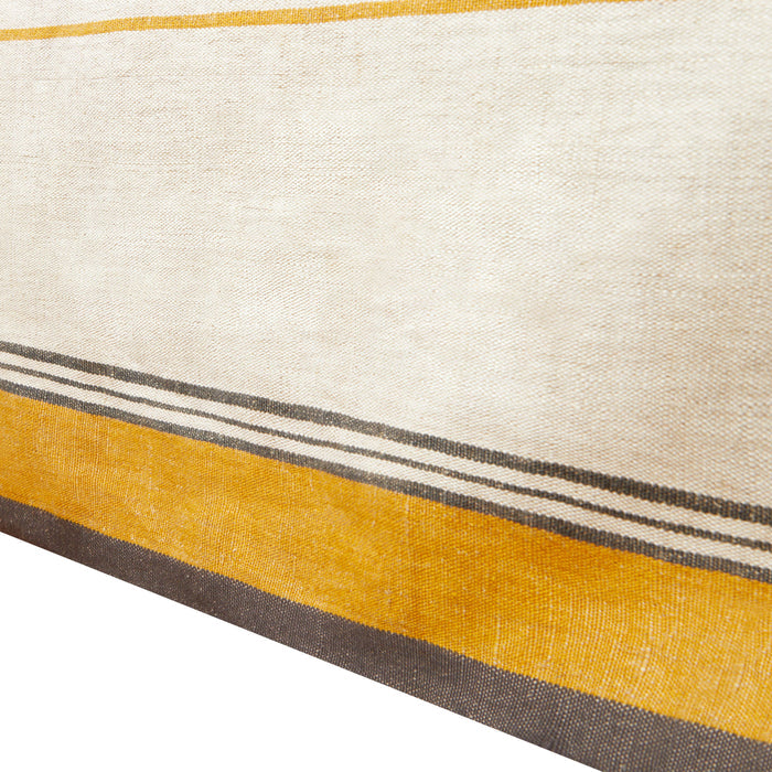 French Tablecloth Eze Ivory & Mustard: 60 x 90