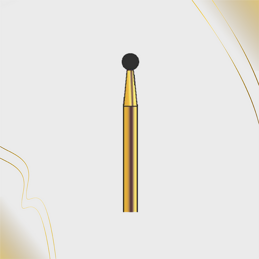G/001-021 (801)  10-Pk , Multi use Gold Diamond Burs Round (Ball) Shaped