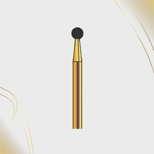 G/001-023 (801) 10-Pk , Multi use Gold Diamond Burs Round (Ball) Shaped