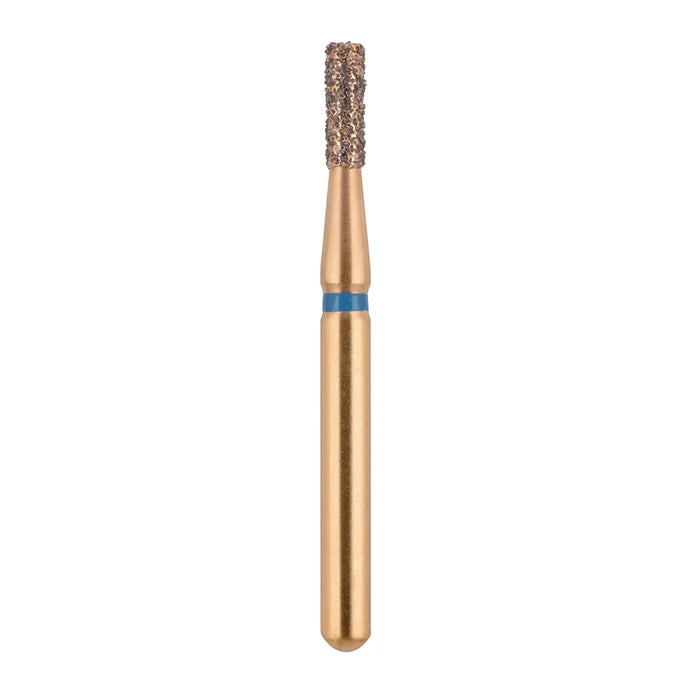G/109-012 (835)-(558 diamond) 10-Pk , Multi use Reusable Gold Diamond Burs Flat End Cylinder Shaped