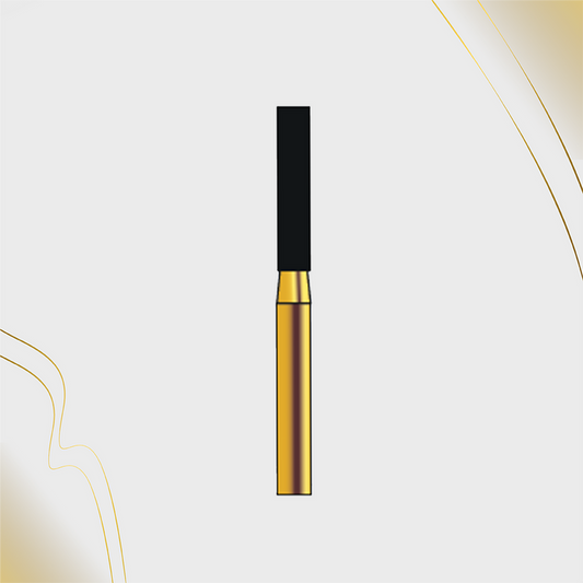 G/111-016S (837) 10-Pk , Multi use Gold Diamond Burs Flat End Cylinder Shaped