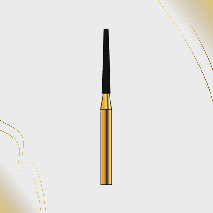 G/173-014 (848) 10-Pk , Multi use Gold Diamond Burs Flat end Taper Shaped