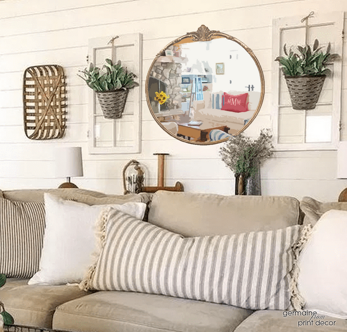 Germaine Round Antique Brass | In situ | Print Decor