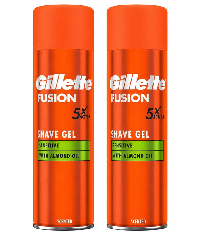 Gillette Shaving Gel Fusion5 Ultra Sensitive, 200 ml x 2