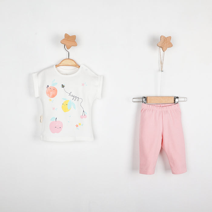 Happy Fruit Baby Girls Leggings Set
